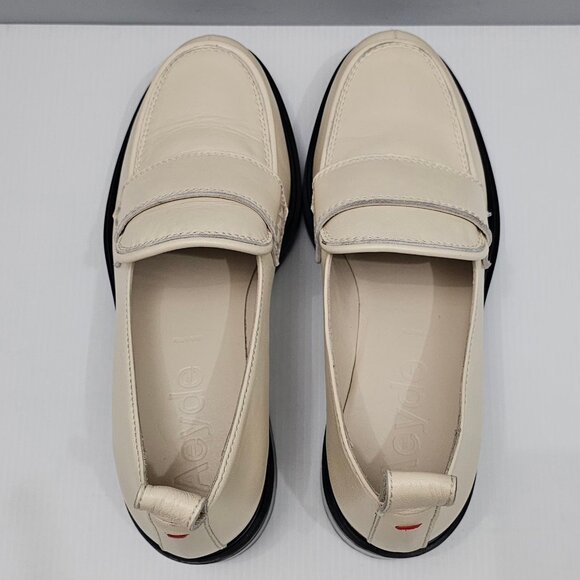 NEW Aeyde Ruth Loafer Womens EU 38 Creamy Nappa Leather Slip On Chunky Lug Sole - Picture 10 of 14